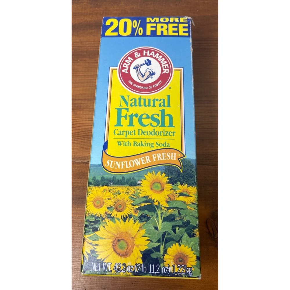 Discontinued Arm & Hammers Sunflower Fresh Carpet Deodorizer Vintage NEW